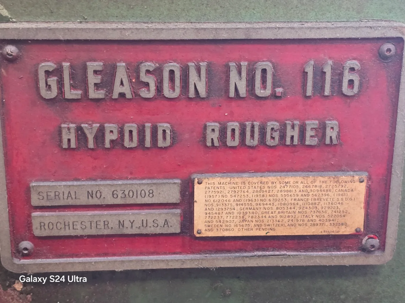 GLEASON 116 GEAR GENERATOR ROUGHER view 2