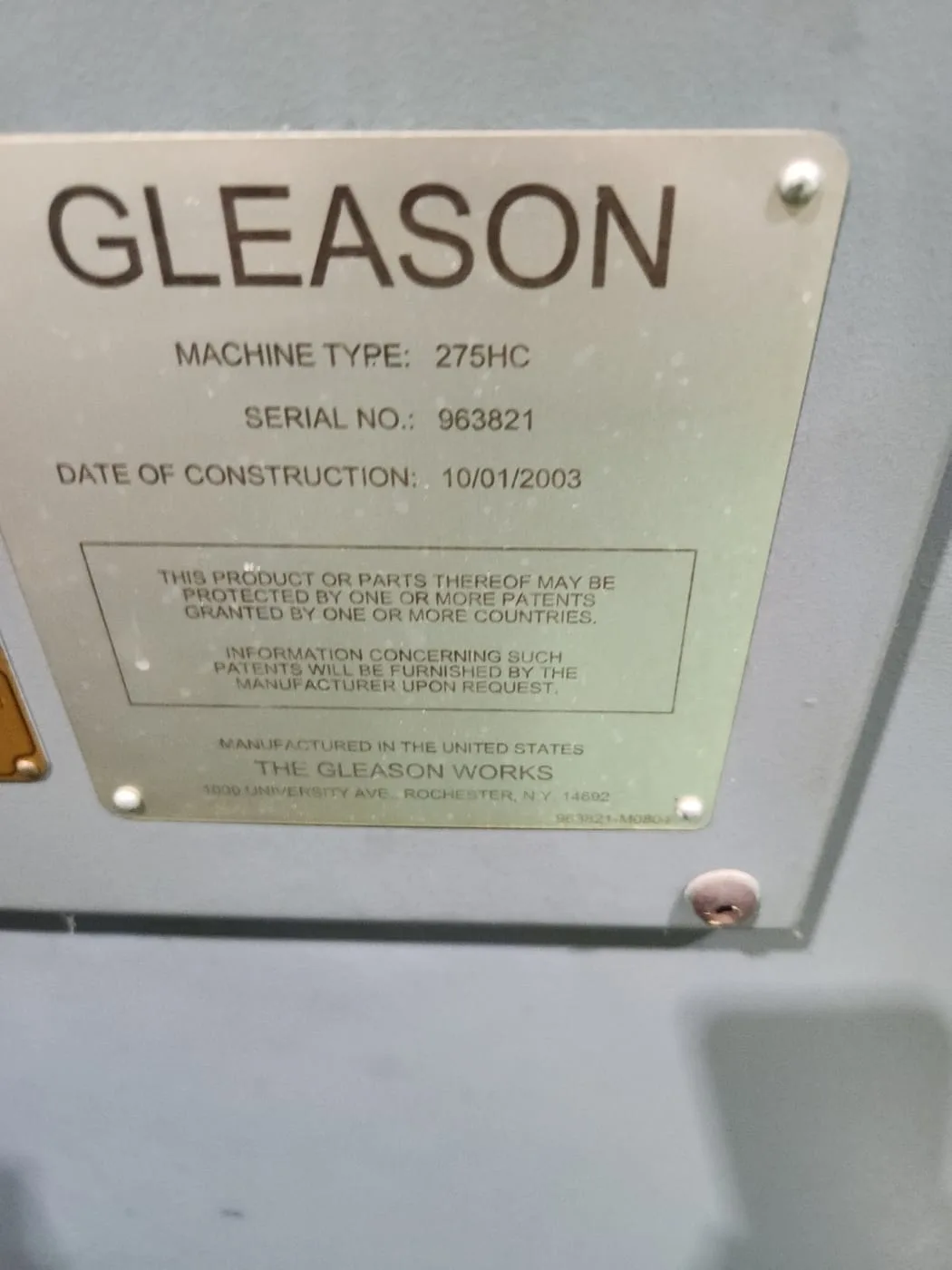 CNC BEVEL GEAR CUTTING MACHINE – GLEASON 275 HC view 2