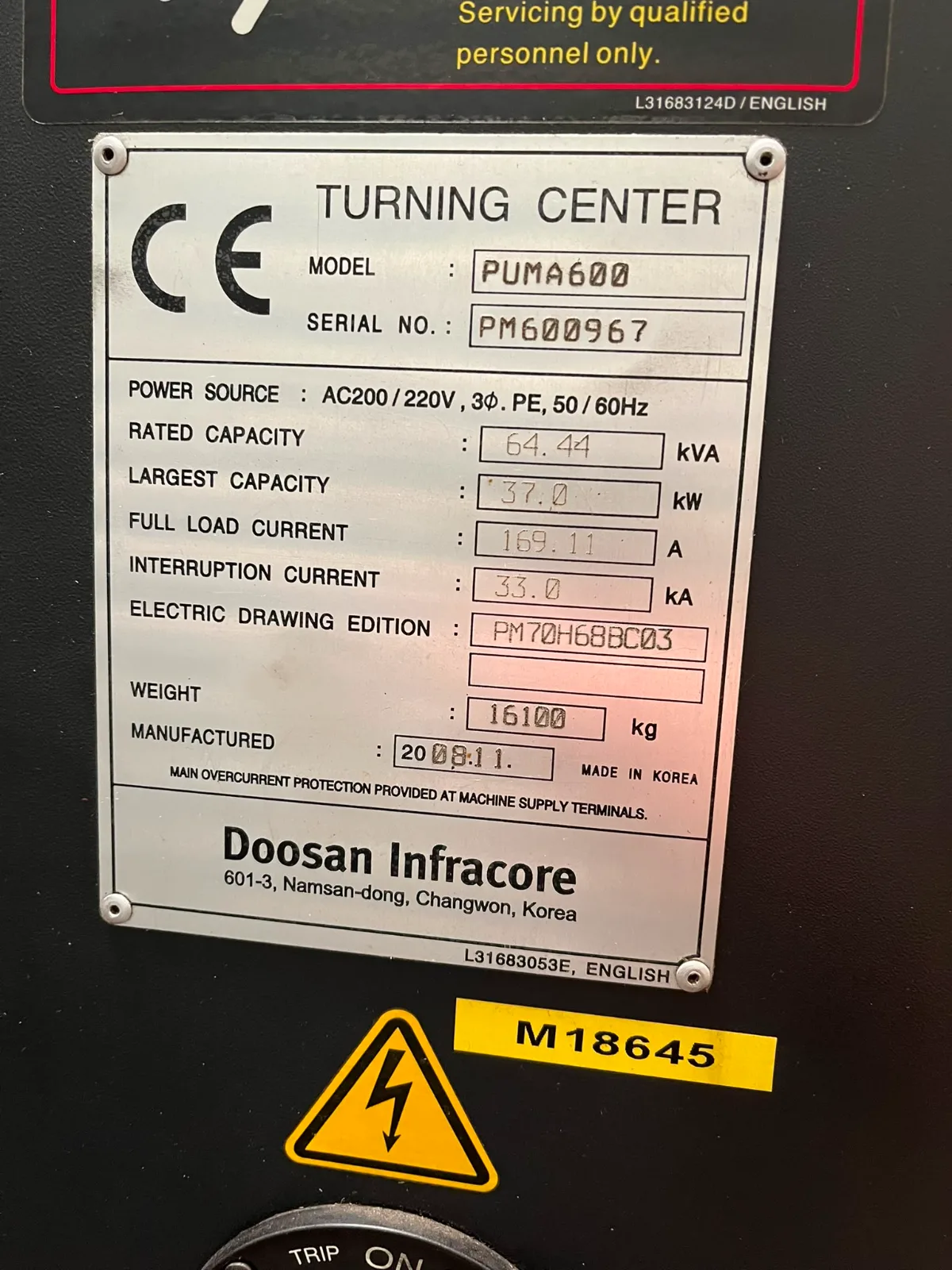 Doosan Puma 600 CNC Heavy Duty Slant Bed Lathe view 6